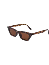 Lentes de sol carey con marco de acetato y lentes marrones.