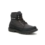 Bota de hombre Caterpillar modelo Colorado 2.0 Canvas, color gris oscuro, con capellada de gamuza y lona, forro interno de tela con tecnología CLEANSPORT NXT para control de olores, plantilla de espuma EVA suave, suela de goma duradera y de gran tracción, y construcción Strobel.