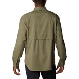 Camisa de hombre Columbia Silver Ridge, color beige, de manga larga con botones para enrollar, dos bolsillos frontales con botón, ventilación en la espalda y protección solar UPF 50.