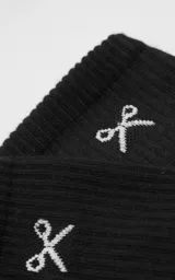 Medias 3/4 de algodón color negro con logo de Luxo en la botamanga.