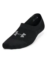 Pack de tres pares de medias Under Armour Breathe Lite Ultra, color negro con logo plateado.