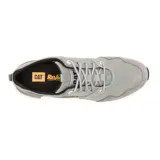 Zapatillas urbanas Caterpillar modelo Colorado Snkr Lo, color gris con detalles en gamuza y suela de goma blanca y negra.