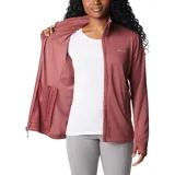 Campera polar Columbia con cierre frontal, bolsillos laterales con cierre y orificios para pulgares.