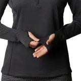 Forro polar ligero de media cremallera, diseñado para actividades al aire libre, con tecnología que absorbe la humedad y protección UPF 50.