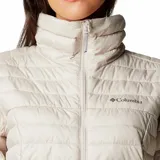 Campera acolchada Columbia Silver Falls II, color negro, con cierre frontal, cuello alto y bolsillos laterales con cierre.