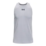Musculosa deportiva Under Armour Zone color celeste con logo blanco en el pecho.