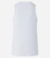 Musculosa de hombre color beige, de algodón acanalado, sin estampa y con cuello redondo.