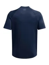 Remera deportiva Under Armour Tech 2.0 de hombre, color gris jaspeado con logo negro en el pecho.
