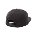 Gorra negra de Vans con logo blanco bordado en el frente.