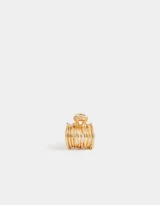 Broche metálico dorado para el pelo tipo cuff.