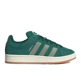 Championes Adidas Campus 00S color verde con detalles en gris y suela color hueso.
