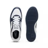 Championes Puma CA Pro Classic, color blanco con detalles en azul marino y logo dorado.
