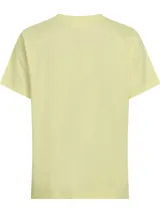 Remera amarilla de algodón orgánico, mangas cortas y cuello redondo. Logo de Calvin Klein en relieve tonal.