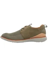 Zapato híbrido de hombre color marrón, con capellada de tejido ligero y detalles en cuero. Suela con tecnología Honey Foam.