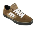 Championes de skate Etnies Windrow Vulc, color negro con logo blanco en el lateral y suela blanca.