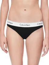Bombachas clásicas de algodón, con cintura elástica blanca y logotipo de Calvin Klein.