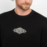 Buzo negro de algodón con cuello redondo y logo de O'Neill estampado en el pecho.