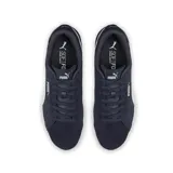 Championes Puma Smash 3.0 Buck de cuero sintético negro con detalles en blanco.