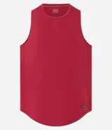 Musculosa deportiva color bordó, sin mangas y cuello redondo.