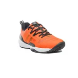Championes Fila Champion Tenis Winner, color naranja con detalles en negro y suela blanca.