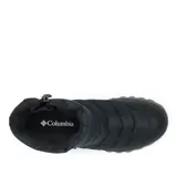 Botas de nieve Columbia Snowtrot Mid, color blanco con detalles en beige. Cuentan con tecnología Omni-Tech™ que repele el agua y Omni-Heat™ que retiene el calor.