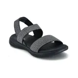 Sandalias Hi-Tec Travel con tiras elastizadas azul marino y suela blanca.