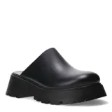 Zuecos negros con plataforma de goma.