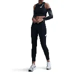 Calza deportiva Nike Fast Dri-FIT 7/8, color negro, con logo blanco en la pierna izquierda.