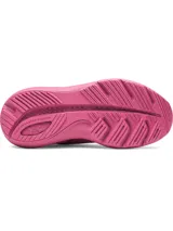 Championes Under Armour UA W Shift para mujer, color rosado, con capellada de tejido knit transpirable, entresuela con tecnología UA HOVR para amortiguación y retorno de energía, y suela de goma para tracción y durabilidad.