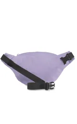 Riñonera JanSport Fifth Avenue negra con estampado de rayos blancos.