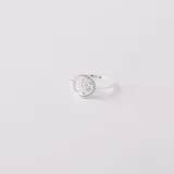 Anillo de plata 925 con diseño de árbol de la vida con circonias.