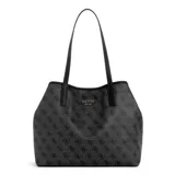 Bolso tote 2 en 1 Guess Vikky II, color negro con estampado del logo de la marca en gris. Incluye un bolso principal con asas dobles y un monedero extraíble.