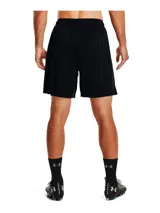Short deportivo Under Armour Golazo 3.0 negro con logo blanco en la pierna derecha.