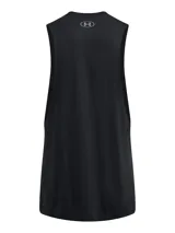 Musculosa blanca de algodón con logo Under Armour estampado en el pecho.