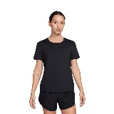 Remera deportiva negra de corte clásico con tecnología Dri-FIT y logo de Nike en el pecho.
