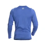Remera térmica azul de manga larga con logo de Umbro estampado en el pecho.