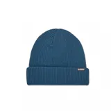 Gorro de lana color mostaza con logo de la marca Etnies en etiqueta cosida en el borde.