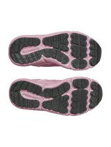 Zapatillas de running Under Armour Charged Verssert 2 para mujer, color gris oscuro y negro con detalles en rosa.