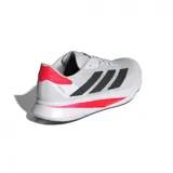 Zapatillas de running de corte bajo, color blanco con detalles en rojo, diseñadas para ofrecer comodidad y soporte.