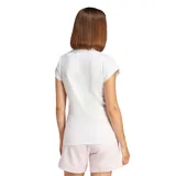 Remera Adidas Essentials Linear de mujer, color blanco con logo Adidas lineal en negro en el pecho. Corte clásico y cuello redondo.