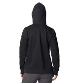 Buzo negro con capucha y bolsillo tipo canguro. Logotipo de Columbia estampado en blanco en el pecho.