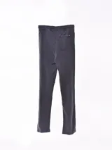 Pantalón de jogging negro con cintura elástica y cordón ajustable.