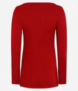 Blusa femenina ajustada, confeccionada en malla rib de viscosa, con cuello alto y mangas largas. Sin estampa y posee fruncido en los laterales.