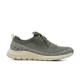 Championes deportivos Skechers Pure Flex - Pulse, color gris con suela beige. Capellada de tejido técnico Stretch Fit, sin cordones y con plantilla acolchada Skechers Air-Cooled Memory Foam.
