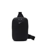 Bolso bandolera Nike Aura unisex color negro con logo blanco estampado.