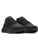 Championes Under Armour Halo Trainer, color negro, con detalles plateados y suela texturizada.