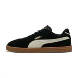 Championes Puma Club II Era Suede para hombre, de estilo casual, color negro con detalles en blanco y suela marrón.