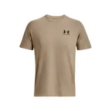 Remera celeste de Under Armour, corte clásico, mangas cortas y logo estampado en el pecho.