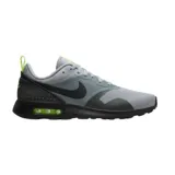 Championes Nike Air Max Tavas, color gris con detalles en negro y verde flúor.