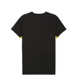 Remera gris de hombre, marca Puma, del Club Atlético Peñarol, con logo de Puma bordado en amarillo y escudo del club estampado en el pecho.